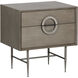 Emery 24.5 X 23.75 inch Antique Silver / Ash Grey Night Stand
